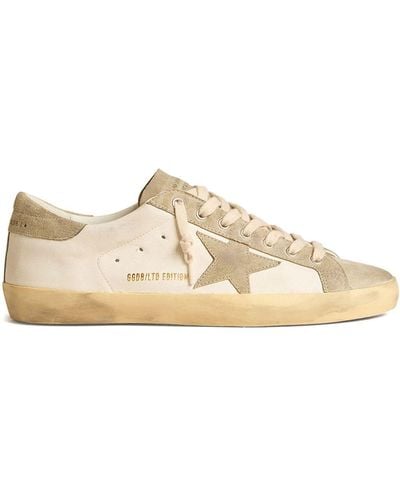 Golden Goose Super Star Panelled Lace-up Trainers - Natural