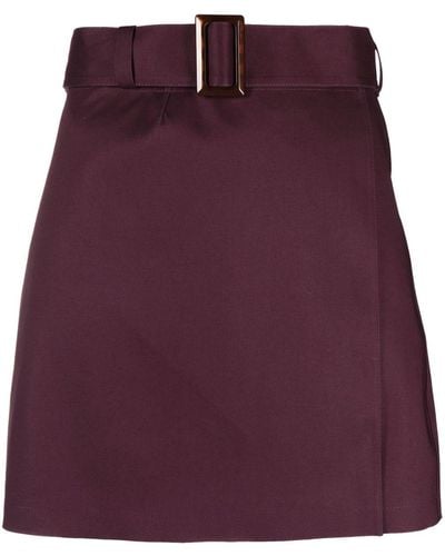 Mackintosh High-waisted Tailored Skirt - Purple