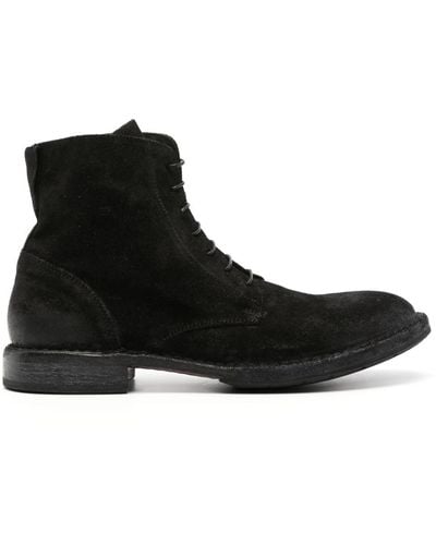 Moma Lace-up Suede Boots - Black