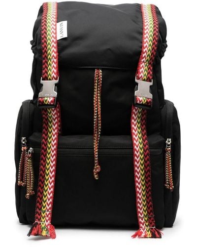 Lanvin Curb Rucksack mit Logo-Patch - Schwarz