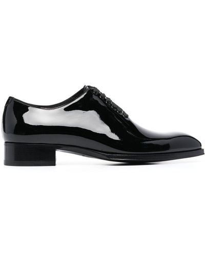 Tom Ford Zapatos oxford con acabado de charol - Negro