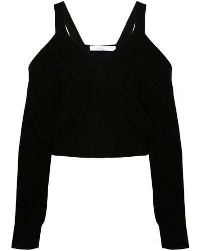 IRO Mahala Cold-shoulder Sweater - Black