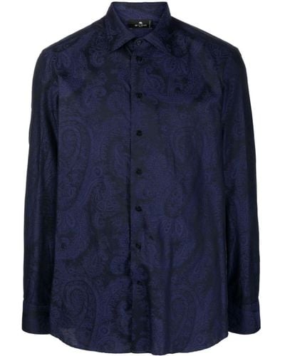 Etro Camicia con stampa paisley - Blu