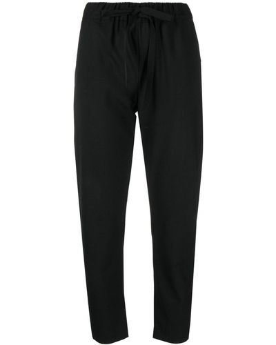 Semicouture Drawstring Cropped Pants - Black