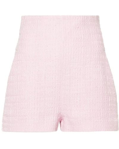 ALESSANDRO VIGILANTE Bouclé Mini Shorts - Pink