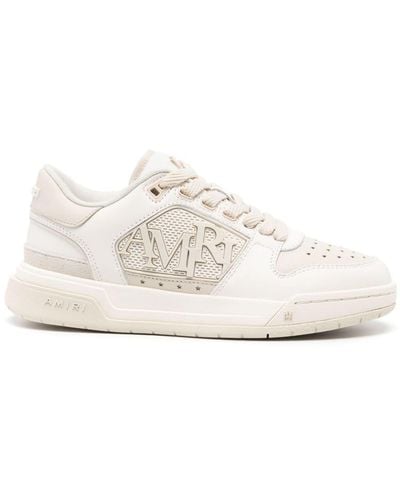 Amiri Classic Logo-embellished Leather Low-top Sneakers - Natural