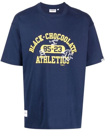 Chocoolate Katoenen T-shirt - Blauw