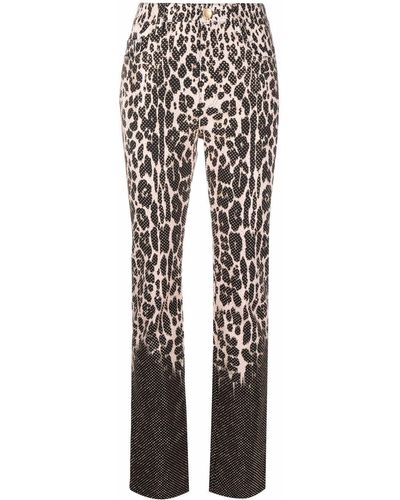 Roberto Cavalli Leopard-print Jeans - Pink