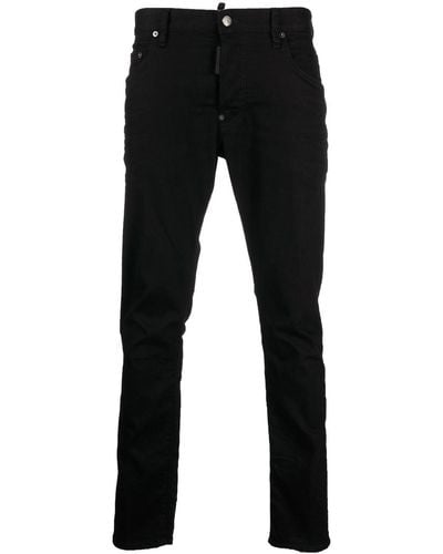DSquared² Jeans mit Logo-Patch - Schwarz