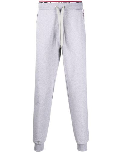 Moschino Logo-waistband Pants - Grey