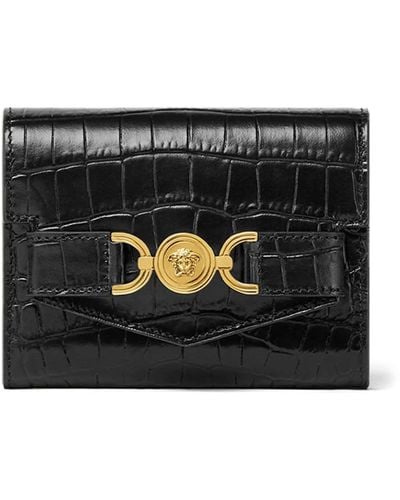 Versace Medusa Leather Wallet - Black