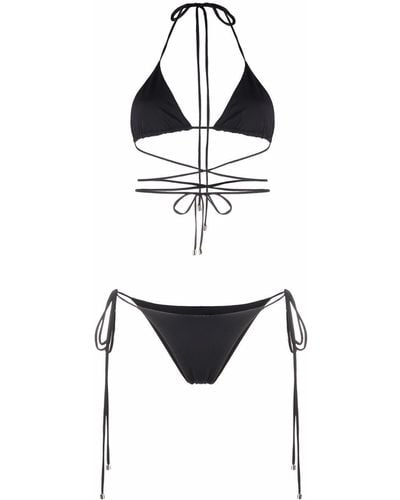 Manokhi Gewickelter Bikini - Schwarz