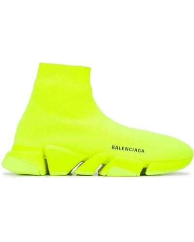 Balenciaga Speed 2.0 Gebreide Sneakers - Geel