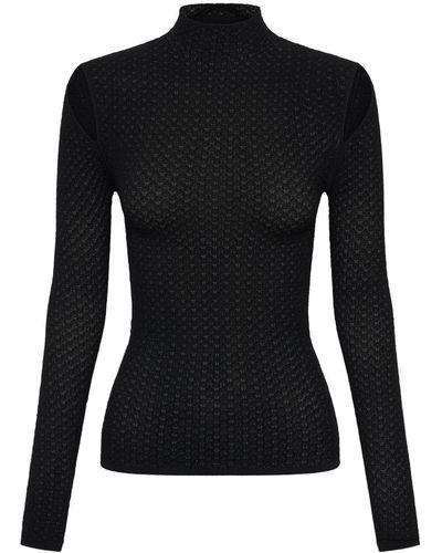 Dion Lee Serpent Lace Cut-out Jumper - Black