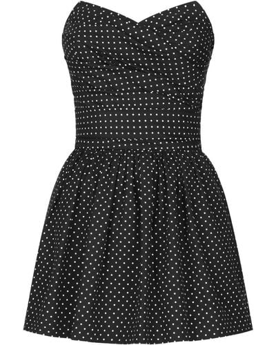 Dolce & Gabbana Polka-dot Bustier Minidress - Black