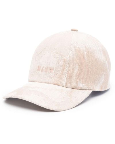 MSGM Cappello da baseball con motivo jacquard - Neutro