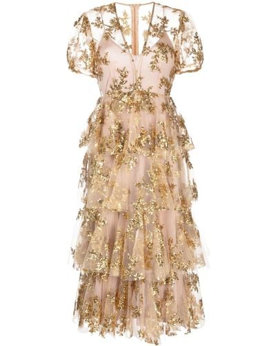 Macgraw Parody Sequin-embellished Midi Dress - Natural