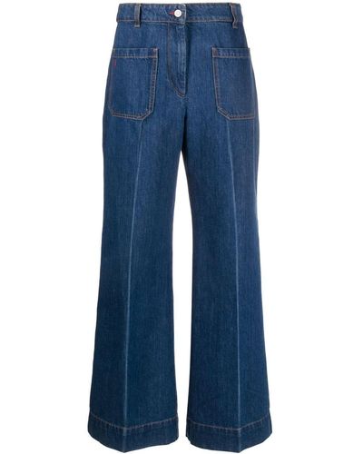 Victoria Beckham Jeans a gamba ampia Alina - Blu