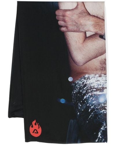 Acne Studios Photographic-print Scarf - Black