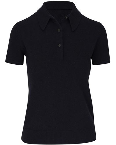 Nili Lotan Milos Cashmere Polo Shirt - Black