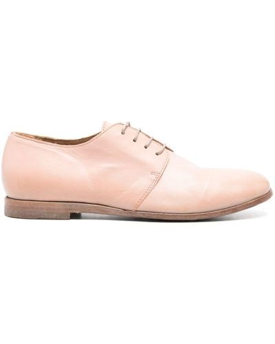 Moma Leather Lace-up Shoes - Pink