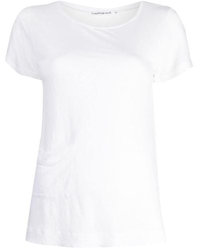 Transit T-shirt en lin à poche poitrine - Blanc