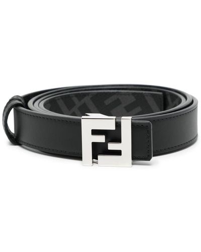 Fendi Reversible Logo-buckle Belt - Black