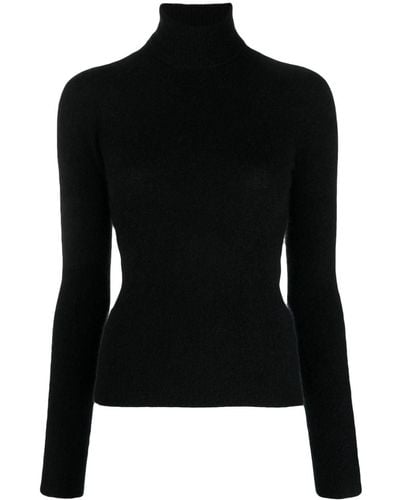Roberto Collina Roll-neck Slim-cut Sweater - Black