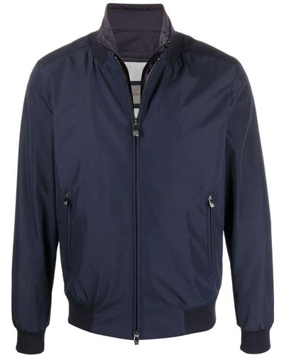 Corneliani High-neck Zip-up Jacket - Blue