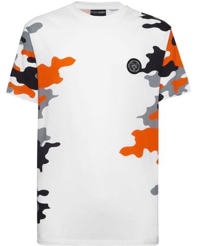 Philipp Plein T-Shirt mit Camouflage-Print - Weiß
