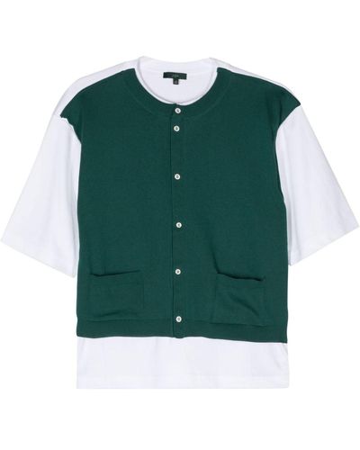 Jejia RundhalsT-Shirt im Layering-Look - Grün