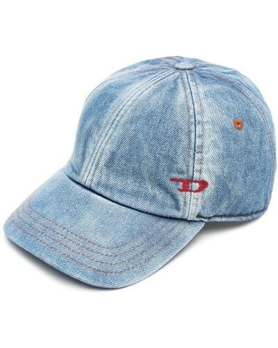 DIESEL C-lib-2 Logo-embroidered Denim Cap - Blue