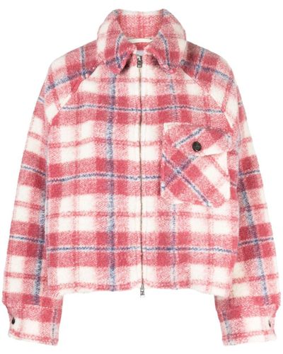 Woolrich Check-print Zip-up Jacket - Red