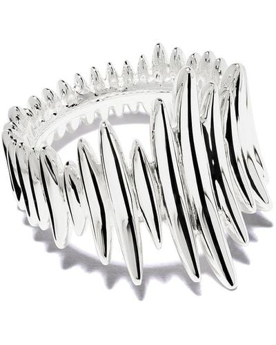 Shaun Leane Silver Quill Wrap Ring - White