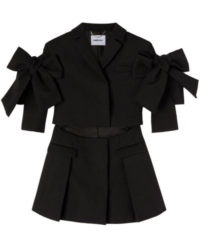 Ambush Bow-embellished Cut-out Minidress - Black