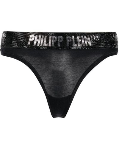 Philipp Plein String mit Logo - Schwarz