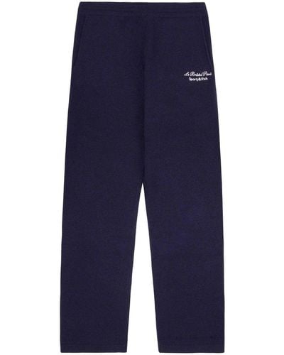 Sporty & Rich Pantalon de jogging en cachemire - Bleu