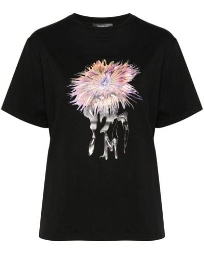 Mugler Anemone Cotton T-Shirt - Black
