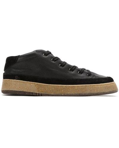 Osklen Panelled Leather Trainers - Black