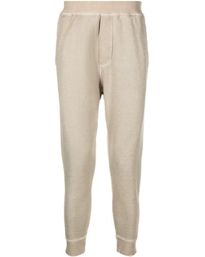 DSquared² Logo-print Faded-effect Track Trousers - Natural