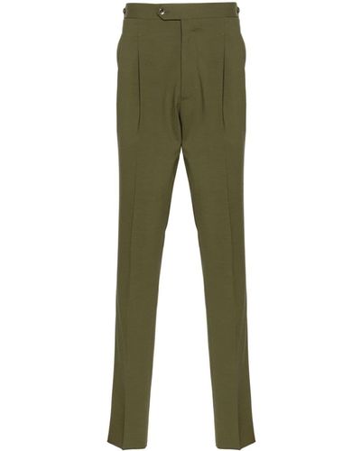 PT Torino Pleat-detail tailored trousers - Grün