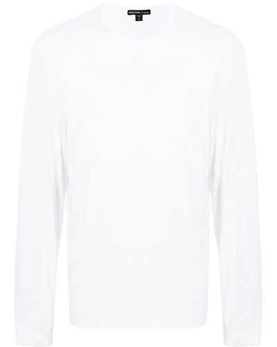 James Perse Luxe Lotus Jersey Crew Neck Top - White