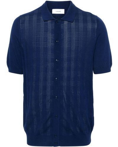 Lardini Polo a cuadros - Azul