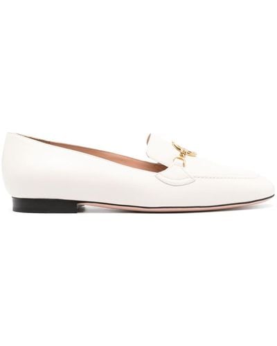 Bally Obrien Leather Loafers - White