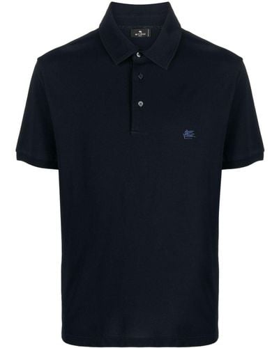 Etro ロゴ ポロシャツ - ブルー