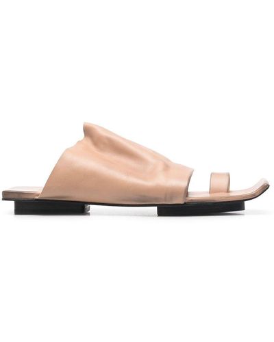 Uma Wang Open-toe Leather Sandals - Natural