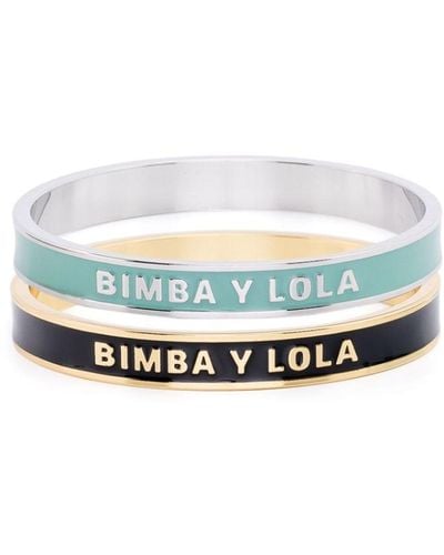Bimba Y Lola Set de dos brazaletes esmaltados - Blanco