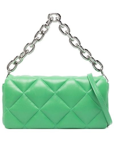 Stand Studio Quilted Chain-detail Shoulder Bag - Green