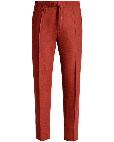 Zegna Wool-blend Track Trousers - Red