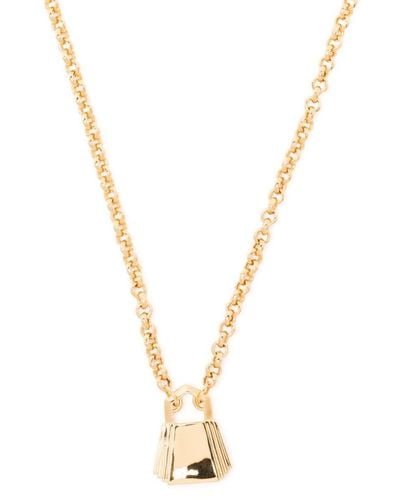 Rachel Jackson Art Deco padlock pendant necklace - Metálico